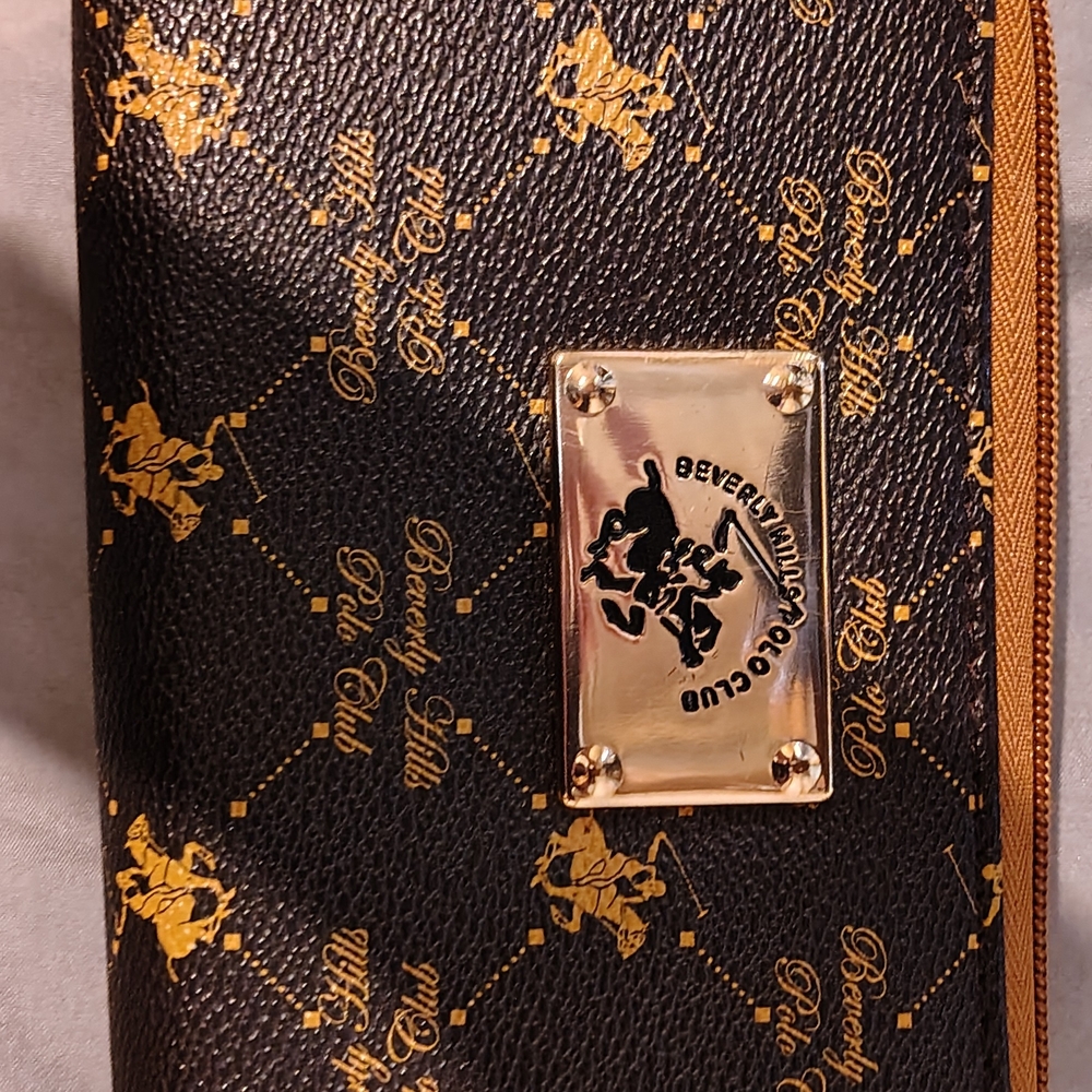 Beverly Hills Polo Club Black Wallet with Gold Accents